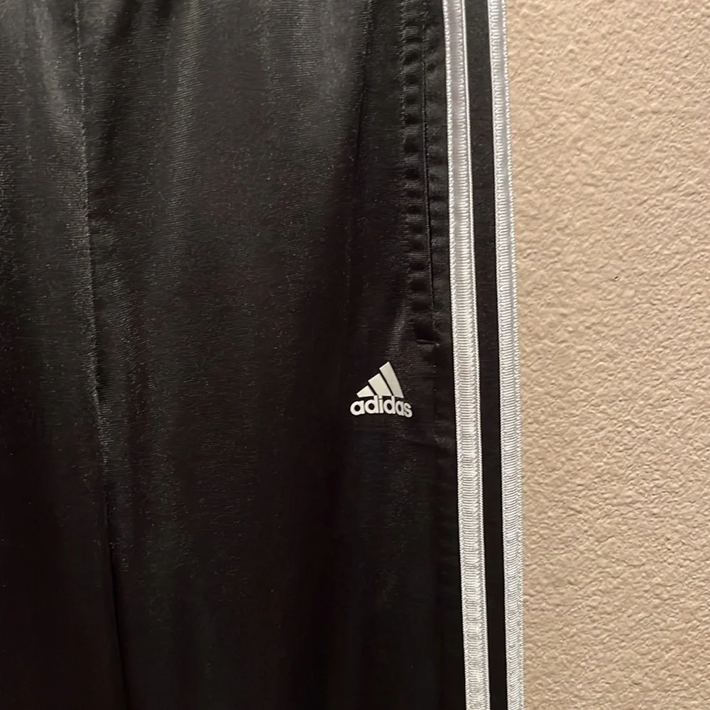 Adidas Black White Triple Stripe Track Pants Size 14 or Large